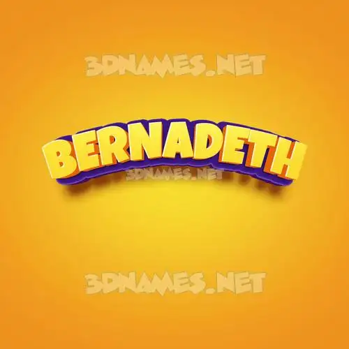 bernadeth in Orange Toon style - 3D name wallpaper