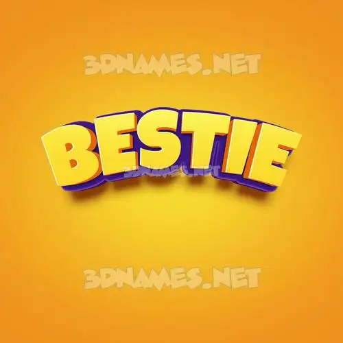 bestie in Orange Toon style - 3D name wallpaper bestie in Orange Toon style - 3D name wallpaper