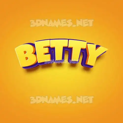 betty in Orange Toon style - 3D name wallpaper betty in Orange Toon style - 3D name wallpaper