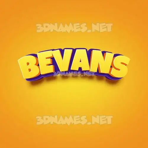 bevans in Orange Toon style - 3D name wallpaper bevans in Orange Toon style - 3D name wallpaper