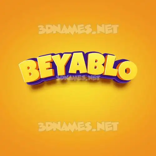 beyablo in Orange Toon style - 3D name wallpaper beyablo in Orange Toon style - 3D name wallpaper