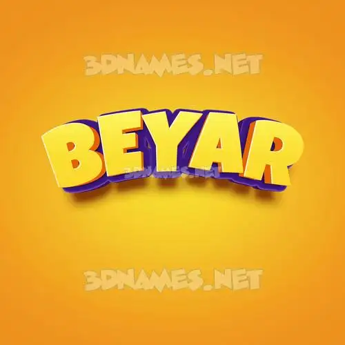 beyar in Orange Toon style - 3D name wallpaper beyar in Orange Toon style - 3D name wallpaper