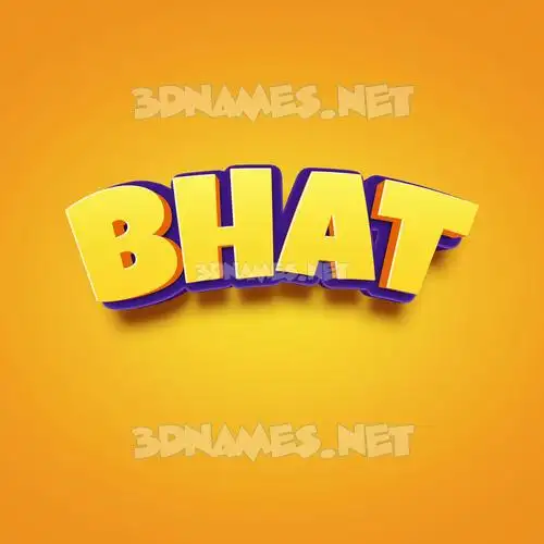 bhat in Orange Toon style - 3D name wallpaper bhat in Orange Toon style - 3D name wallpaper