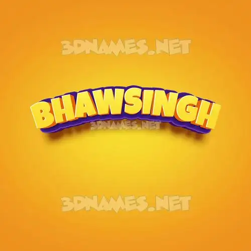 bhawsingh in Orange Toon style - 3D name wallpaper