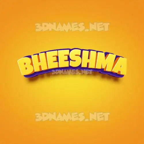 bheeshma in Orange Toon style - 3D name wallpaper