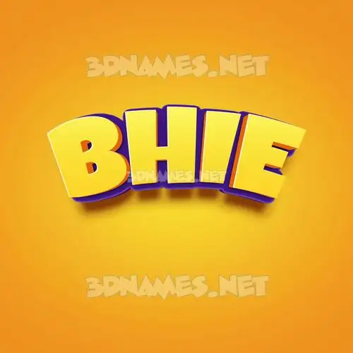 bhie in Orange Toon style - 3D name wallpaper bhie in Orange Toon style - 3D name wallpaper