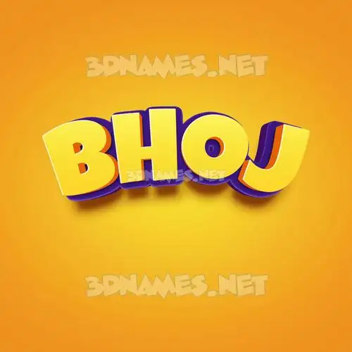 bhoj in Orange Toon style - 3D name wallpaper bhoj in Orange Toon style - 3D name wallpaper