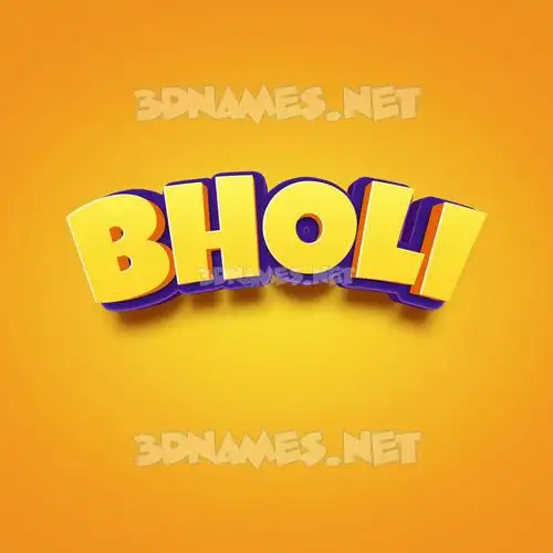 bholi in Orange Toon style - 3D name wallpaper