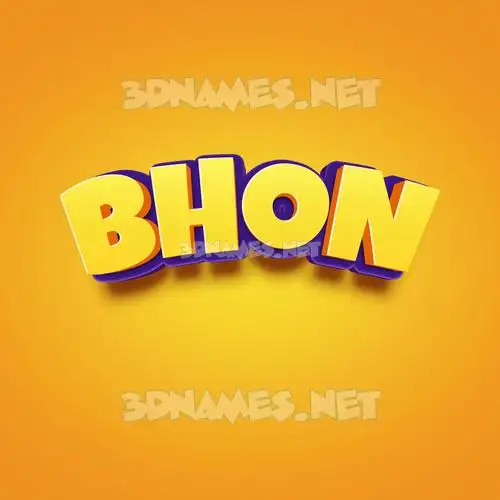 bhon in Orange Toon style - 3D name wallpaper bhon in Orange Toon style - 3D name wallpaper