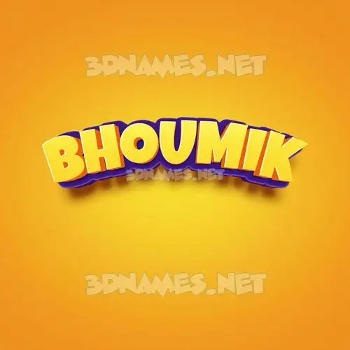 bhoumik in Orange Toon style - 3D name wallpaper bhoumik in Orange Toon style - 3D name wallpaper
