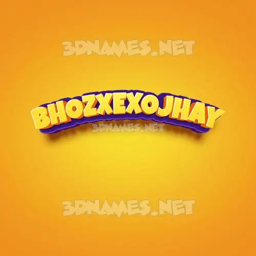 bhozxexojhay in Orange Toon style - 3D name wallpaper