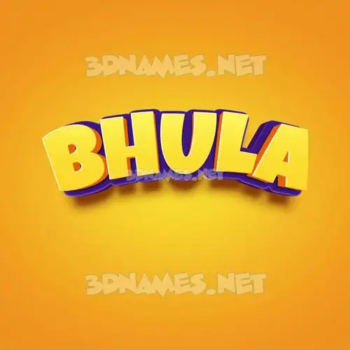 bhula in Orange Toon style - 3D name wallpaper