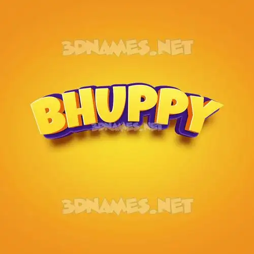 bhuppy in Orange Toon style - 3D name wallpaper bhuppy in Orange Toon style - 3D name wallpaper