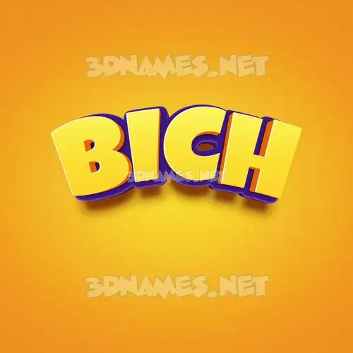 bich in Orange Toon style - 3D name wallpaper bich in Orange Toon style - 3D name wallpaper