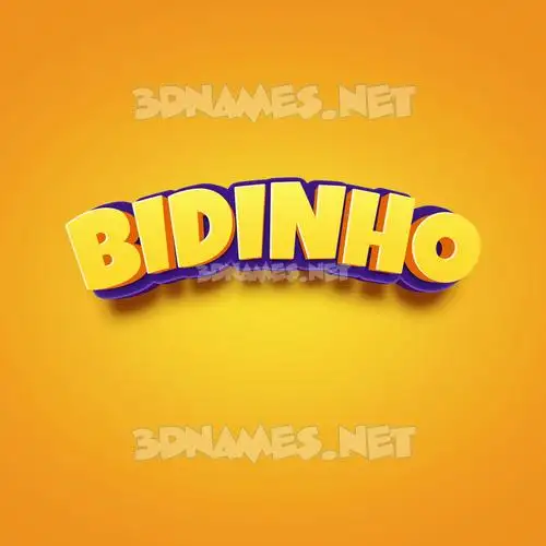 bidinho in Orange Toon style - 3D name wallpaper bidinho in Orange Toon style - 3D name wallpaper