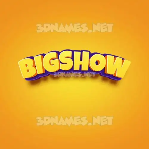 bigshow in Orange Toon style - 3D name wallpaper bigshow in Orange Toon style - 3D name wallpaper