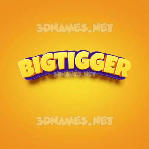 bigtigger in Orange Toon style - 3D name wallpaper bigtigger in Orange Toon style - 3D name wallpaper