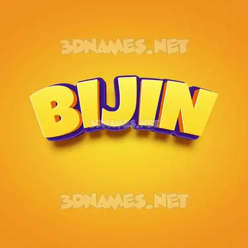 bijin in Orange Toon style - 3D name wallpaper