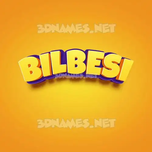 bilbesi in Orange Toon style - 3D name wallpaper