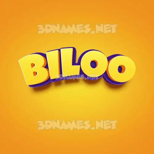 biloo in Orange Toon style - 3D name wallpaper biloo in Orange Toon style - 3D name wallpaper