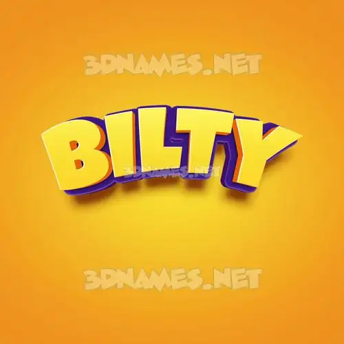 bilty in Orange Toon style - 3D name wallpaper bilty in Orange Toon style - 3D name wallpaper