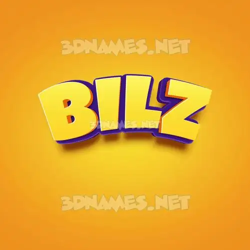 bilz in Orange Toon style - 3D name wallpaper bilz in Orange Toon style - 3D name wallpaper