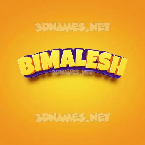 bimalesh in Orange Toon style - 3D name wallpaper