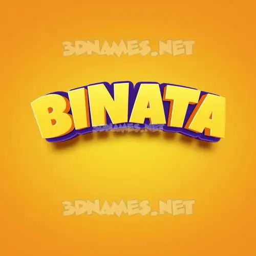 binata in Orange Toon style - 3D name wallpaper binata in Orange Toon style - 3D name wallpaper