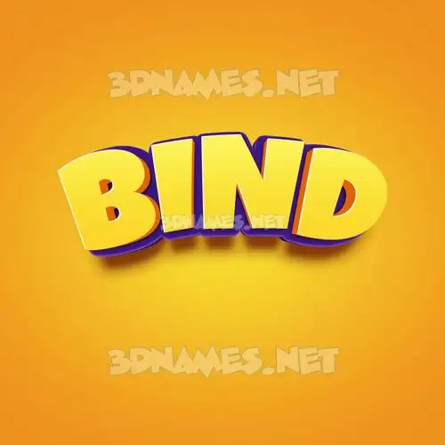 bind in Orange Toon style - 3D name wallpaper bind in Orange Toon style - 3D name wallpaper