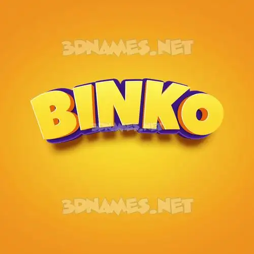 binko in Orange Toon style - 3D name wallpaper binko in Orange Toon style - 3D name wallpaper