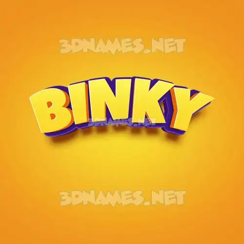 binky in Orange Toon style - 3D name wallpaper binky in Orange Toon style - 3D name wallpaper