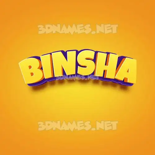 binsha in Orange Toon style - 3D name wallpaper binsha in Orange Toon style - 3D name wallpaper