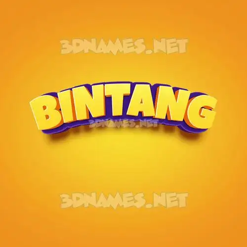 bintang in Orange Toon style - 3D name wallpaper bintang in Orange Toon style - 3D name wallpaper