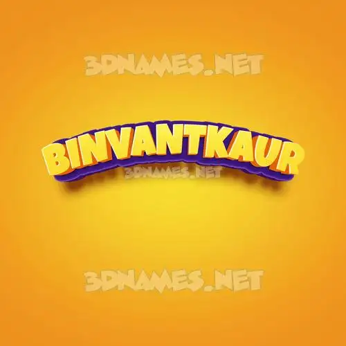 binvantkaur in Orange Toon style - 3D name wallpaper binvantkaur in Orange Toon style - 3D name wallpaper