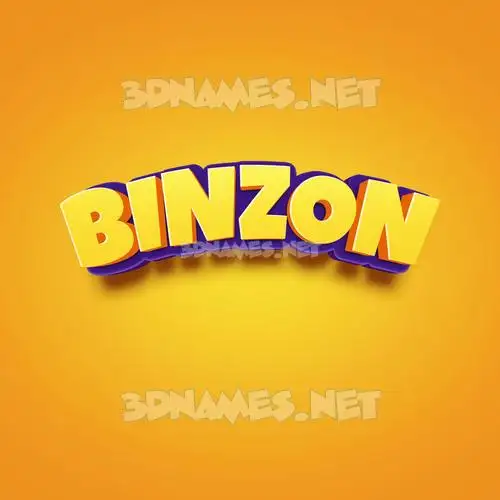 binzon in Orange Toon style - 3D name wallpaper binzon in Orange Toon style - 3D name wallpaper