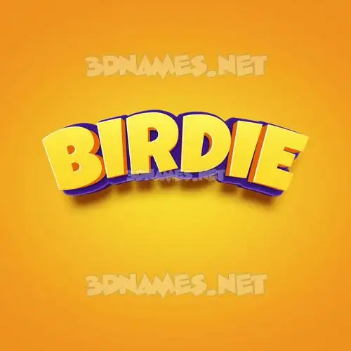 birdie in Orange Toon style - 3D name wallpaper