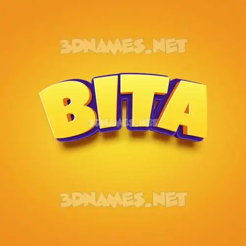 bita in Orange Toon style - 3D name wallpaper bita in Orange Toon style - 3D name wallpaper