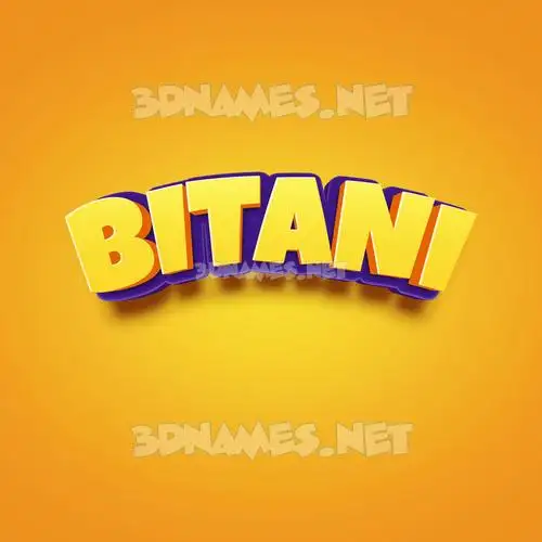 bitani in Orange Toon style - 3D name wallpaper
