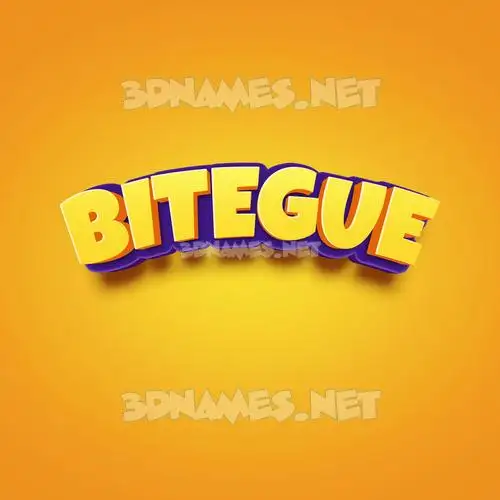 bitegue in Orange Toon style - 3D name wallpaper bitegue in Orange Toon style - 3D name wallpaper