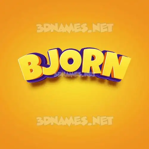 bjorn in Orange Toon style - 3D name wallpaper bjorn in Orange Toon style - 3D name wallpaper
