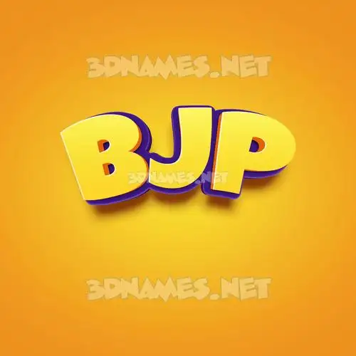 bjp in Orange Toon style - 3D name wallpaper bjp in Orange Toon style - 3D name wallpaper