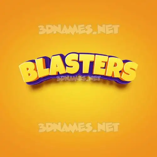 blasters in Orange Toon style - 3D name wallpaper