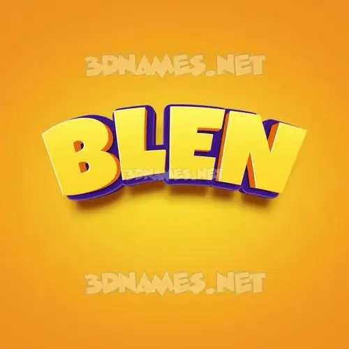 blen in Orange Toon style - 3D name wallpaper blen in Orange Toon style - 3D name wallpaper