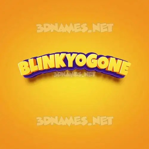 blinkyogone in Orange Toon style - 3D name wallpaper blinkyogone in Orange Toon style - 3D name wallpaper