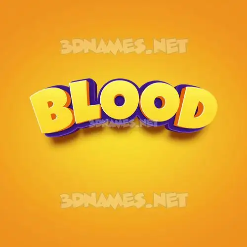 blood in Orange Toon style - 3D name wallpaper blood in Orange Toon style - 3D name wallpaper