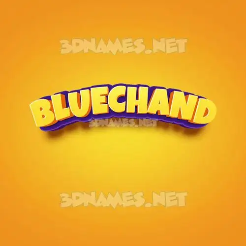 bluechand in Orange Toon style - 3D name wallpaper bluechand in Orange Toon style - 3D name wallpaper
