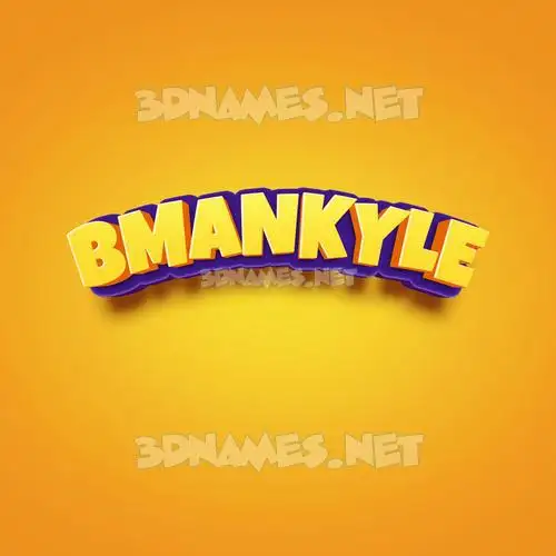 bmankyle in Orange Toon style - 3D name wallpaper