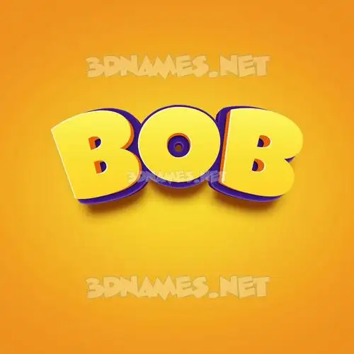 bob in Orange Toon style - 3D name wallpaper bob in Orange Toon style - 3D name wallpaper