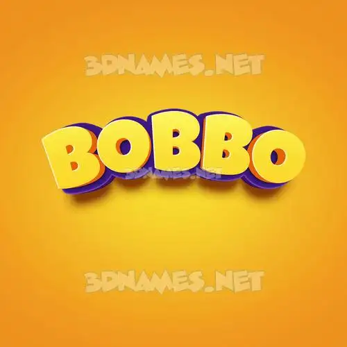bobbo in Orange Toon style - 3D name wallpaper bobbo in Orange Toon style - 3D name wallpaper