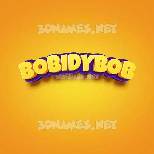 bobidybob in Orange Toon style - 3D name wallpaper bobidybob in Orange Toon style - 3D name wallpaper